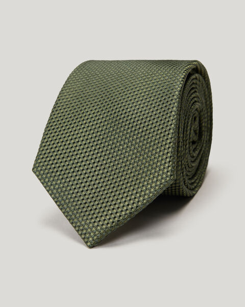 Silk Textured Two-tone Tie, Khaki, hi-res